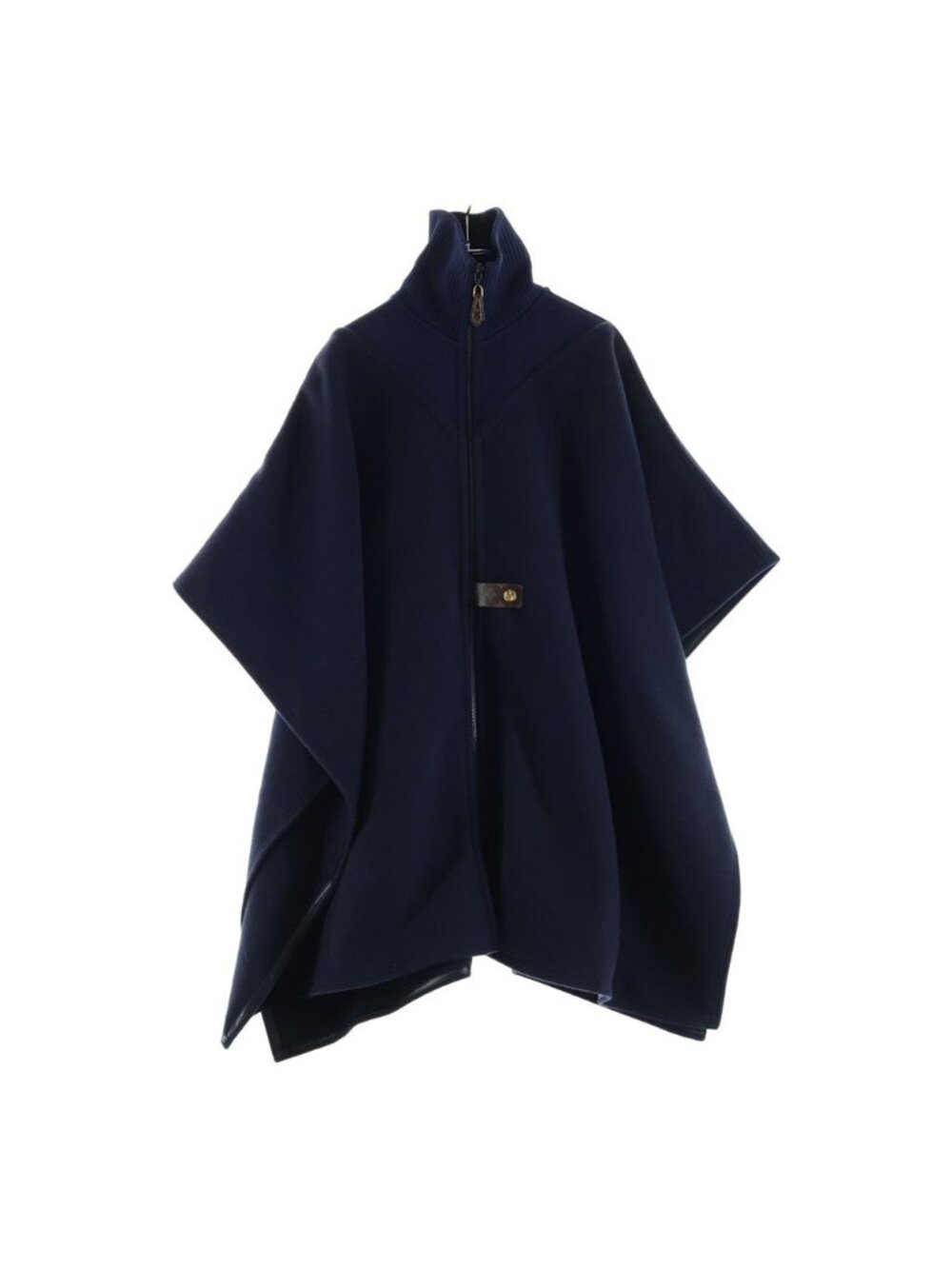 Louis Vuitton Cashmere Monogram Cape Poncho Navy Brown
